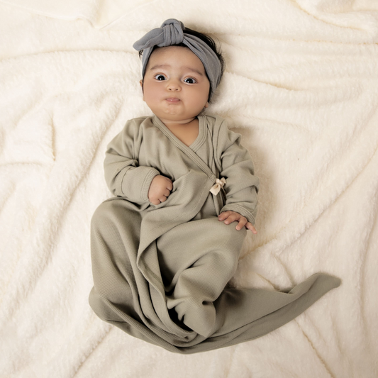 Sage Organic Kimono Gown