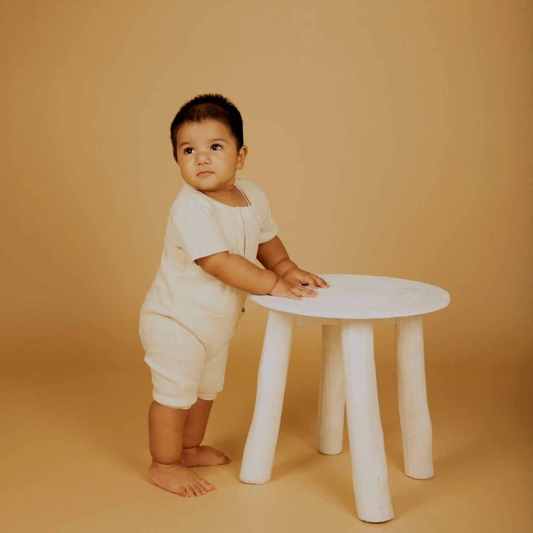 Oatmeal Organic Romper