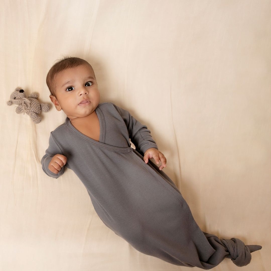 Aqua Organic Kimono Gown