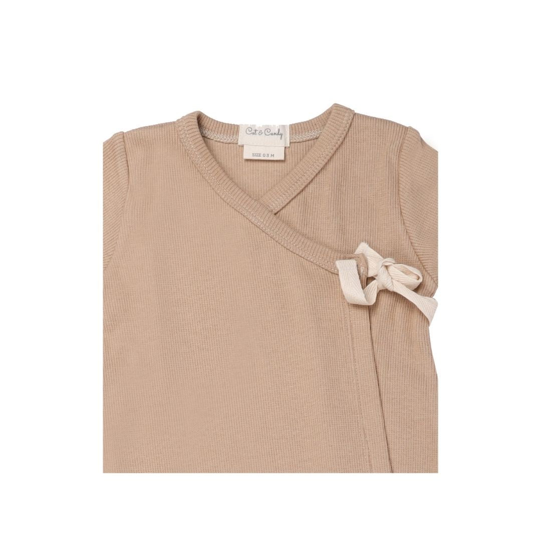 Latte Organic Kimono Gown
