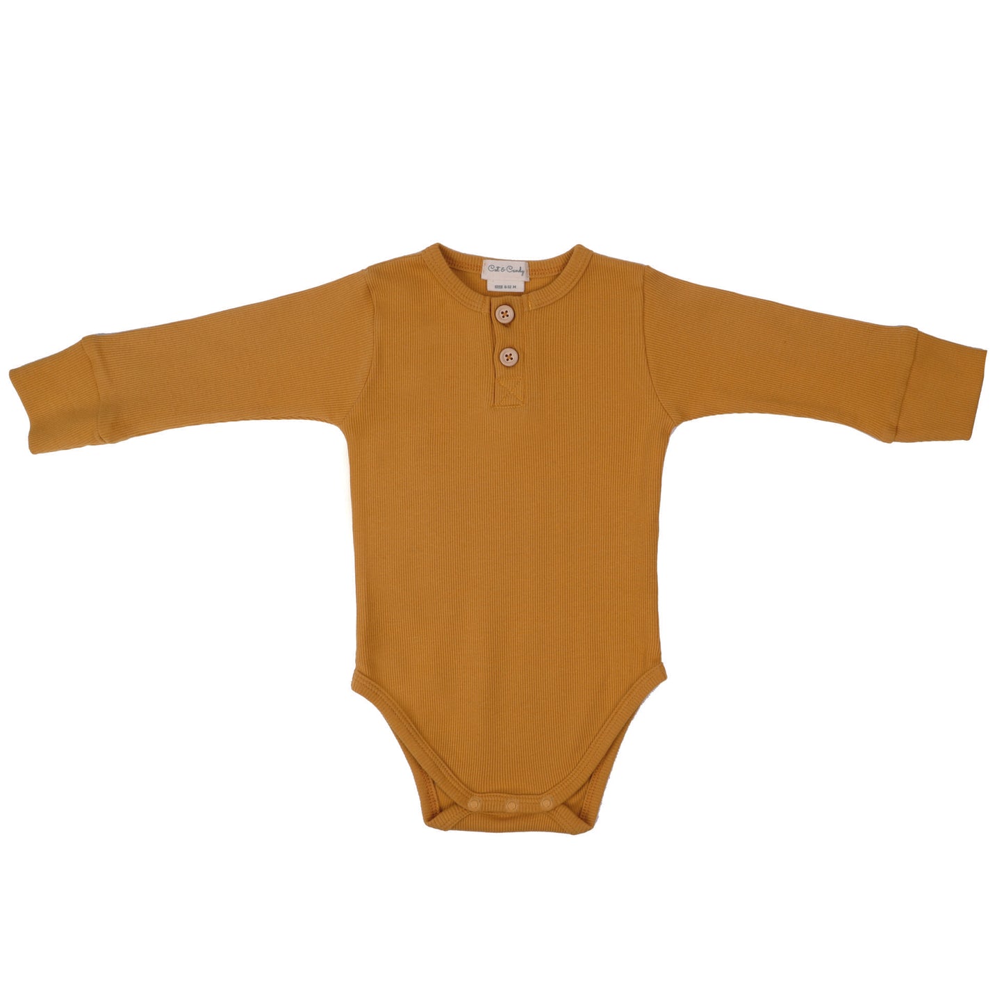 Mustard Organic Long Sleeve Bodysuit