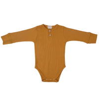 Load image into Gallery viewer, Long Sleeve Bodysuit Mustard
